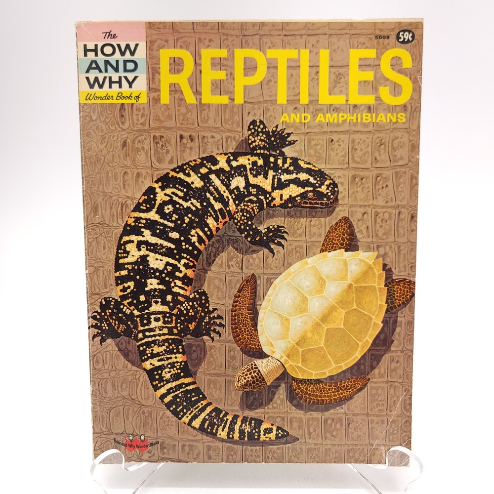 Vintage 1960 The How and Why Wonder Book of Reptiles and Amphibians Softcover